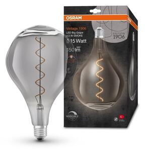 Stmívatelná kouřová LED žárovka E27 4,5 W BIG GRAPE, teplá bílá