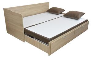 CZ NABYTKAR Dřevěná postel Marko 200x90 Bílá