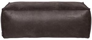 Hoorns Černý koženkový taburet Bearny 120 x 60 cm