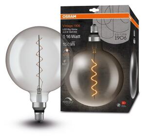 Kouřová stmívatelná LED žárovka E27 4,8 W BIG GLOBE, teplá bílá