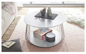 Přístavný stolek VENUTO II bílá, 70 cm