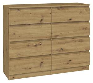 Topeshop M8 120 ARTISAN, Dub, 8 zásuvka/zásuvek, Dřevotřískové desky, Jednobarevný, Moderní, Dřevotřískové desky