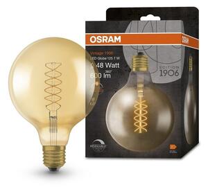 Zlatá LED stmívatelná žárovka E27 7 W VINTAGE 1906, teplá bílá