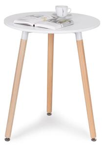 Bílý kulatý konferenční stolek 60 cm
