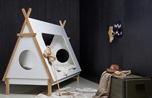 Hoorns Bílá dětská postel Wooliz 90 x 200 cm