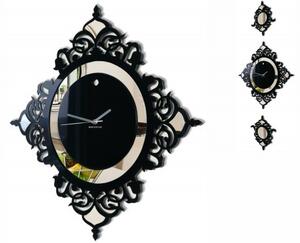 Černé nástěnné hodiny do ložnice Vanilla-ecru