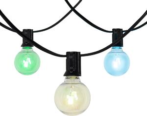 Venkovní světelný řetěz 10m vč. LED 10 světel RGBW solární - Russell