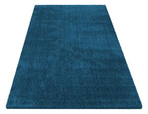 Tmavě modrý jednobarevný koberec shaggy Šířka: 80 cm | Délka: 150 cm