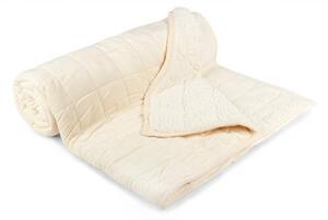 Velmi přijemná deka ovečka z mikrovlákna smetanové/bílé barvy. Rozměr deky je 150x200 cm