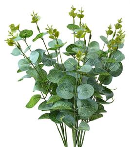 Umělá rostlina žíhaný zelený eukalayptus – 50 cm