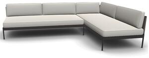 Roda Rohová sedací sestava Basket, Roda, 290x200 cm, rám lakovaná nerez barva dle vzorníku, pásový výplet barva dle vzorníku, venkovní látka kategorie HD1