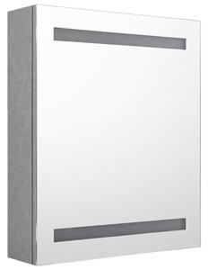 LED koupelnová skříňka se zrcadlem betonově šedá 50x14x60 cm