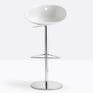 Pedrali Bílá plastová barová židle Gliss 970 55-81,5 cm