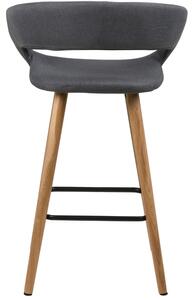 Scandi Šedá látková barová židle Garry 66 cm