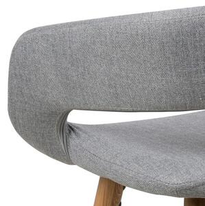 Scandi Světle šedá látková barová židle Garry 66 cm