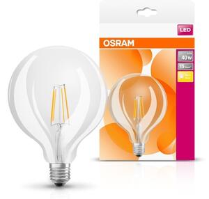 Velká kulatá LED žárovka E27 40 W GLOBE, teplá bílá