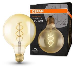 Stmívatelná LED žárovka E27 4 W GLOBE VINTAGE, teplá bílá