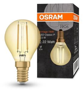 LED žárovka E14 2,5 W VINTAGE GOLD CLASSIC P, teplá bílá