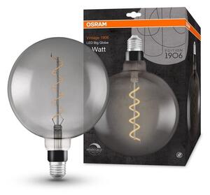 Kouřová LED stmívatelná žárovka E27 4 W GLOBE VINTAGE, teplá bílá