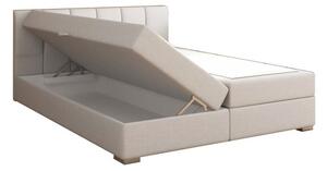 Manželská postel Boxspring 180 cm Rhoni (světle šedá) (s roštem, matrací a úl. prostorem). 809435