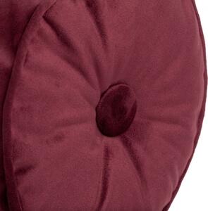 Sametový polštářek ve tvaru válce ve vínové barvě 20 x 45 cm
