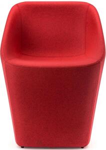 Pedrali Červená vlněná židle Log 365
