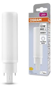 Dlouhotrvající LED žárovka G24q-1 6 W DULUX, studená bílá