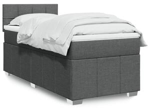 Box spring postel s matrací tmavě šedá 80 x 200 cm textil 3289196