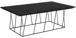 Porto Deco Černý mramorový konferenční stolek Rofus 120 x 76 cm s černou podnoží