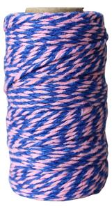 Bavlněný provázek 50 m – Blue / Pink