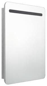 LED koupelnová skříňka se zrcadlem betonově šedá 60x11x80 cm