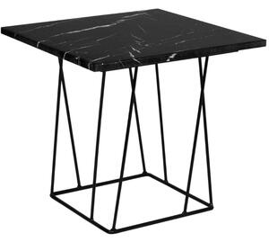 Černý mramorový odkládací stolek TEMAHOME Helix 50 x 50 cm