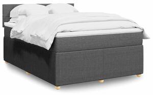 Box spring postel s matrací tmavě šedá 140x200 cm textil 3287480