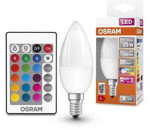 Stmívatelná LED žárovka s dálkovým ovládáním RGBW E14 4,2 W