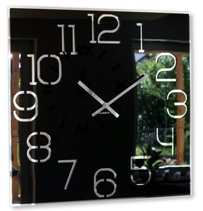 Stylové čtvercové hodiny v černé barvě