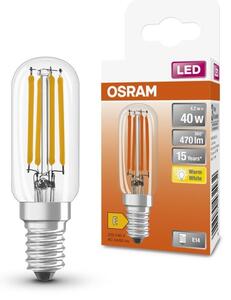 Průhledná LED žárovka E14 4,2 W SPECIAL T26, teplá bílá