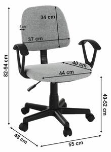 Kancelářska židle Taos (černá + šedá). 809571