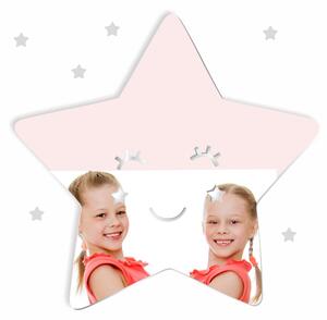 Dětské dekorativní nástěnné zrcadlo s veselým motivem hvězdy