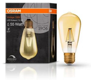 Stmívatelná LED žárovka E27 6,5 W Vintage 1906, teplá bílá