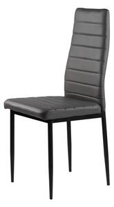 Sada 4 elegantních židlí v šedé barvě s nadčasovým designem