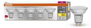 5 ks reflektorová LED bodovka GU10 4,3 W 2700 K BASE, studená bílá