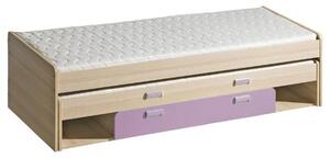 Lorento - rozkládací postel L16 - fialová
