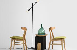 Nordic Design Černá kovová stojací lampa Dogi 2 160 cm