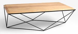 Nordic Design Přírodní konferenční stolek Deryl 140x80 cm s černou podnoží