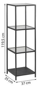 Actona Regál Seaford 37 x119,5 cm černý