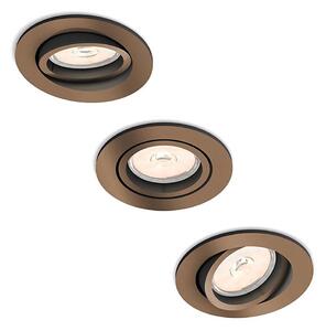 Philips 50393/05/PN - SADA 3x Podhledové svítidlo DONEGAL 1xGU10/5,5W/230V