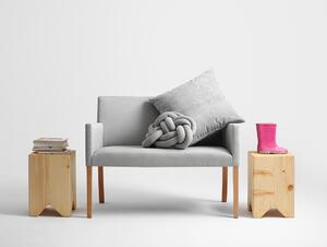 Nordic Design Světle šedá látková jídelní lavice Wilson 110 cm