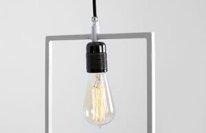 Nordic Design Bílé kovové závěsné světlo Paris 40 x 25 cm