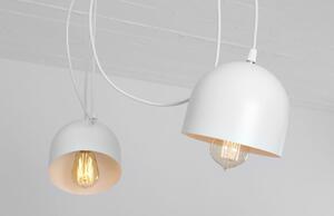 Nordic Design Bílé kovové závěsné světlo Pop 4