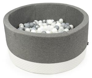 Svět pokojů Suchý bazén ECO tmavě šedý Roměr: 90 x 40 cm, Poček kuliček: bez míčků